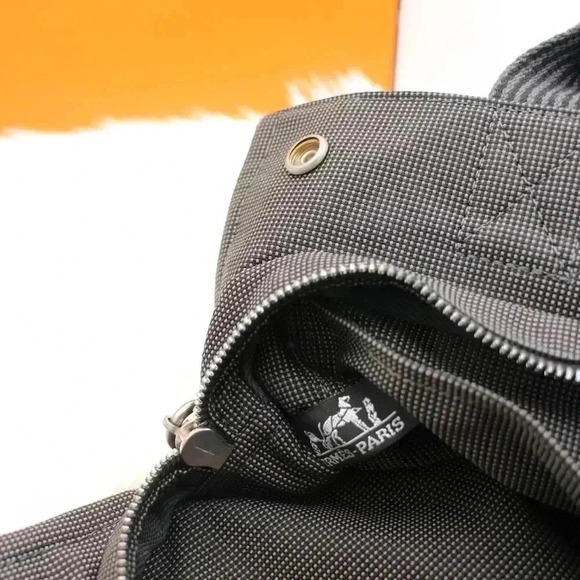 Hermès Gender Neutral Grey  Canvas PM Tote - Picture 10 of 10